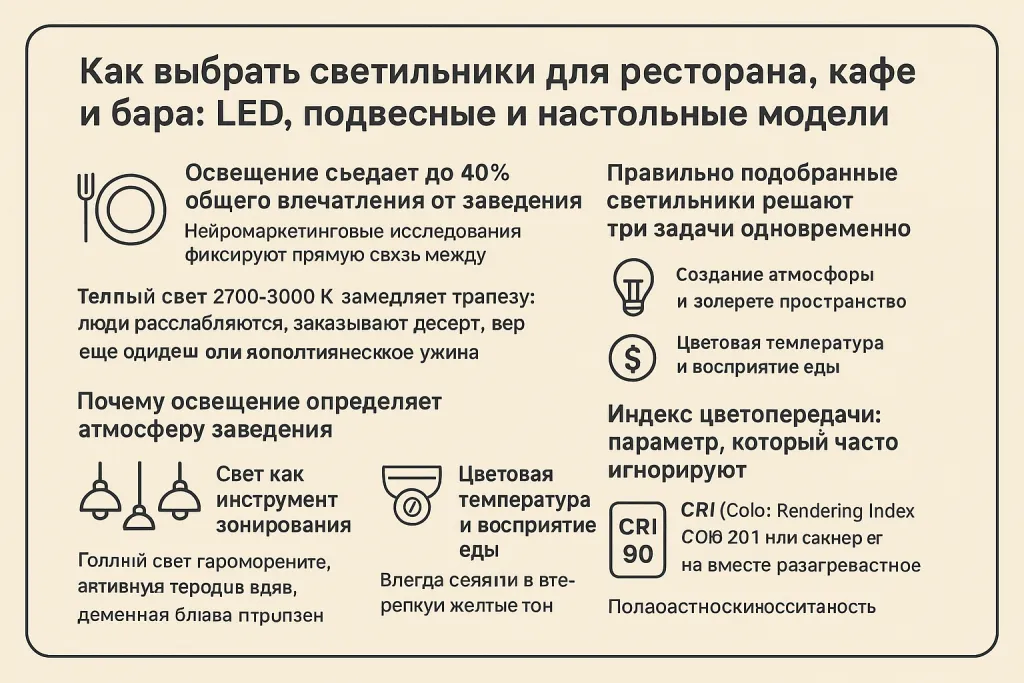 Как выбрать светильники для ресторана, кафе и бара: LED, подвесные и настольные модели
